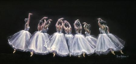 Balettitanssijat, öljyväri, 2007